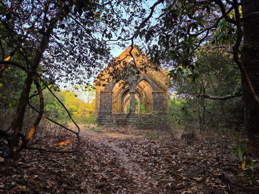 Ruins of St. Paul's Church at Matheran, which was consecrated by Bishop Harding in 1865.